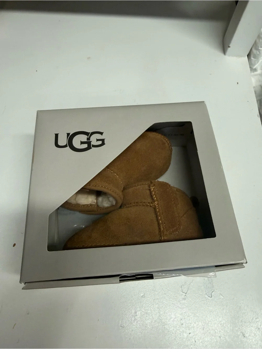 UGG Chestnut Baby Shearling-Lined Moccasin Slippers